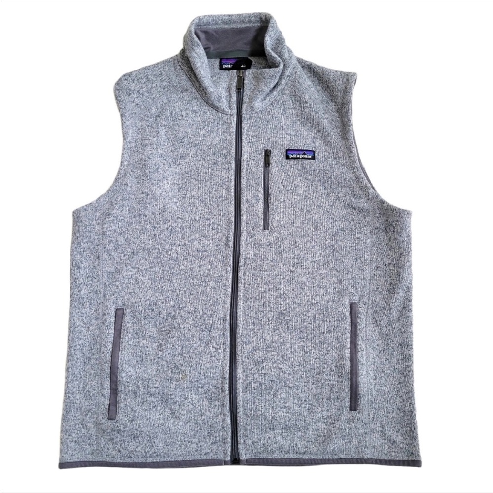 Patagonia Men’s XL Sweater Full Zip Up Vest Gray